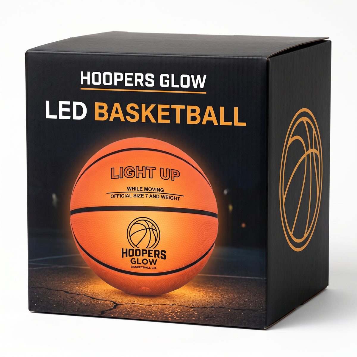 Hoopers Glow LED Basketball — Size 7
