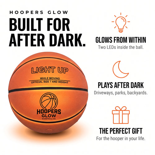 Hoopers Glow LED Basketball — Size 7
